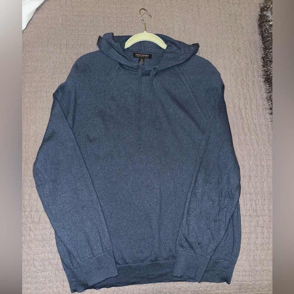 Banana Republic Blue Hooded Sweatshirt